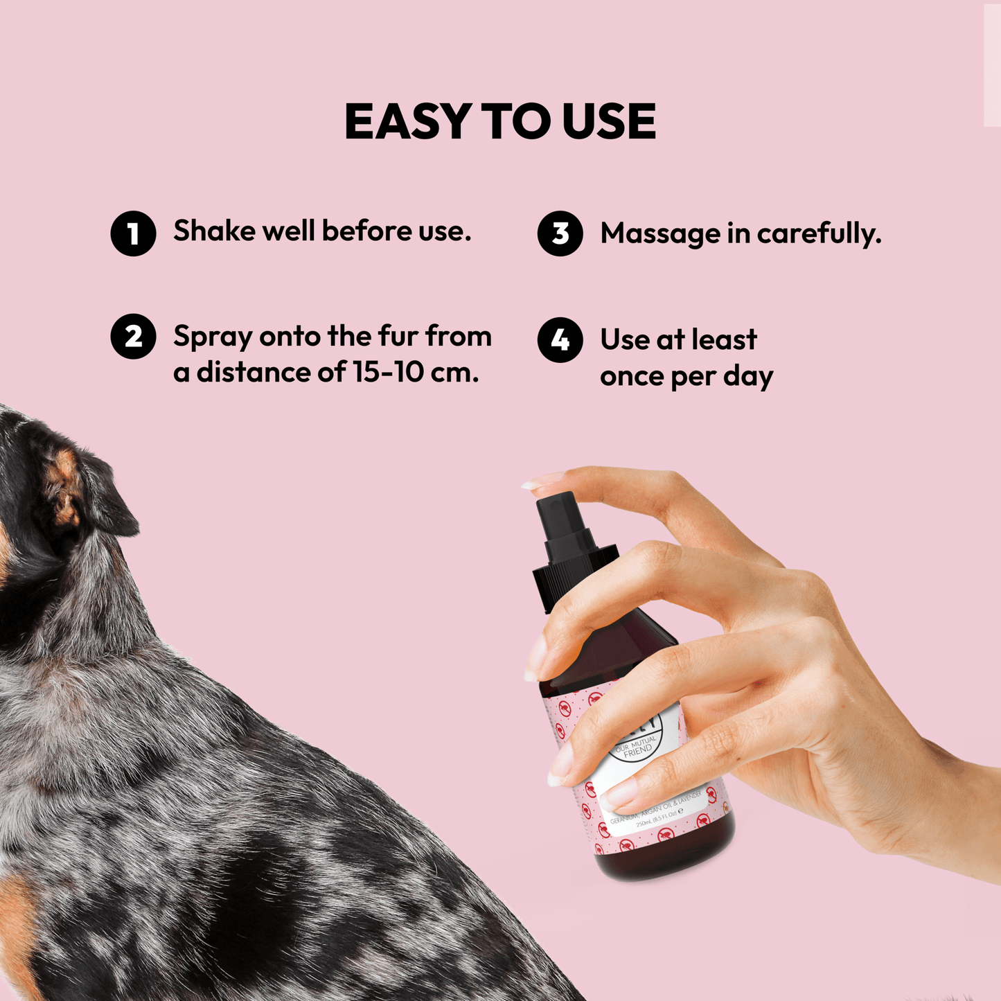 No Fleas Spray for dogs - usage